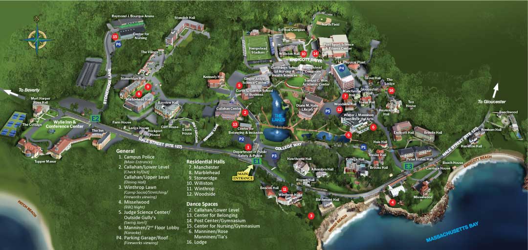 Endicott College Campus Map