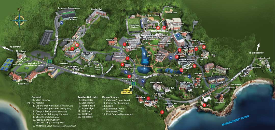 Endicott College Campus Map