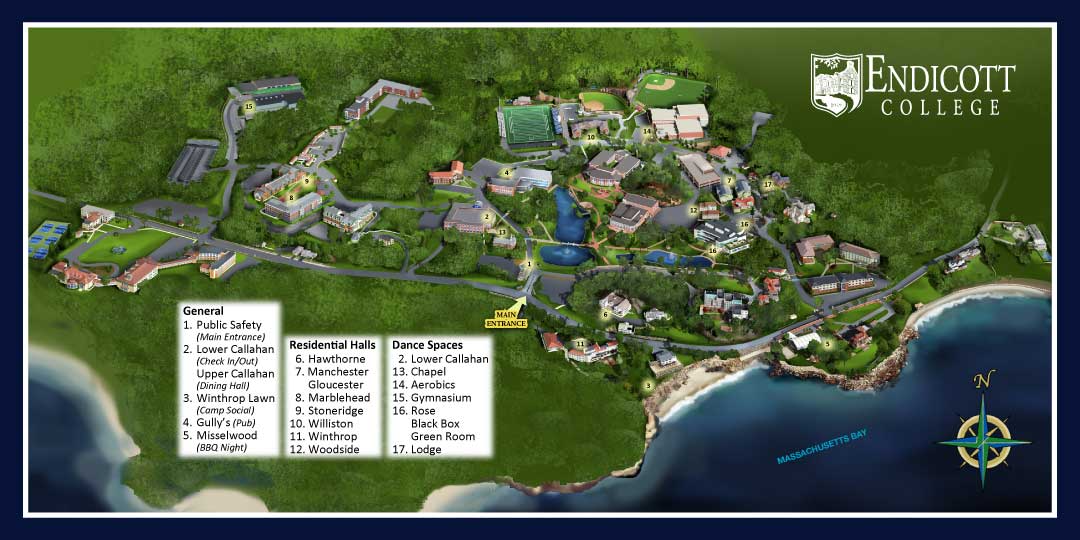 Endicott College Campus Map