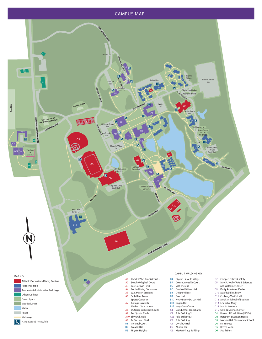 Stonehill College Campus Map